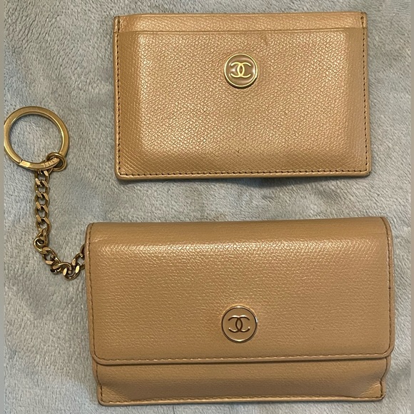 ❤️SOLD❤️ ✨BUNDLE✨ Auth Preloved CHANEL Card Holder & Coin Purse/Key Case!! - Picture 1 of 16